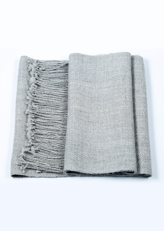 Bufanda Baby Alpaca Gris Claro