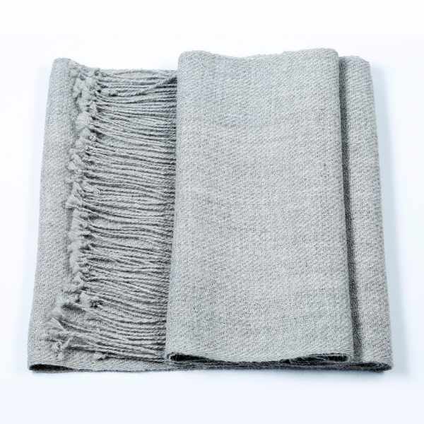 Bufanda Baby Alpaca Gris Claro