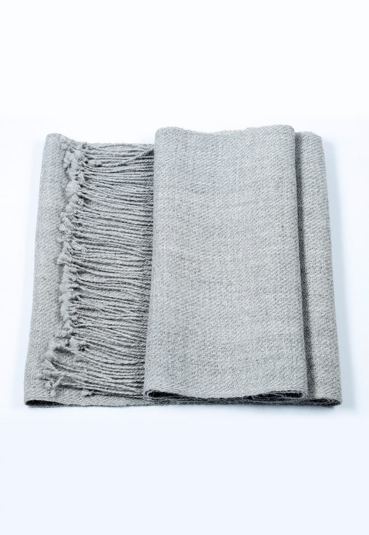 Bufanda Baby Alpaca Gris Claro