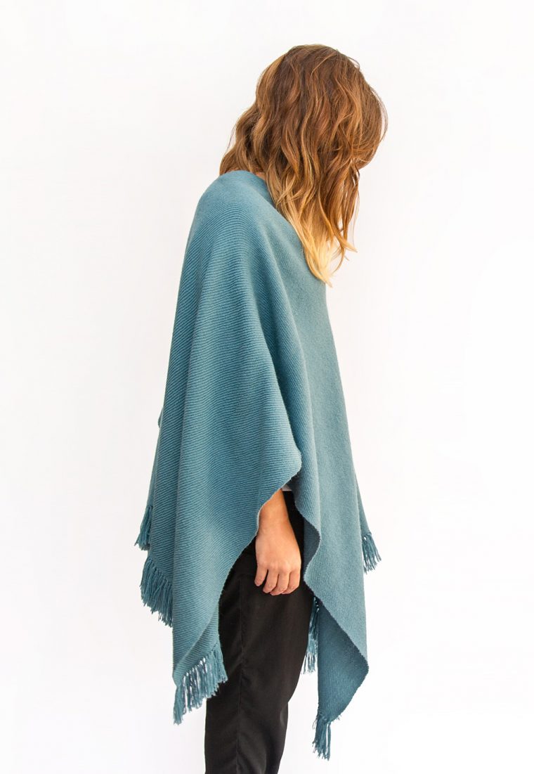 Poncho Baby Alpaca Eucaliptus