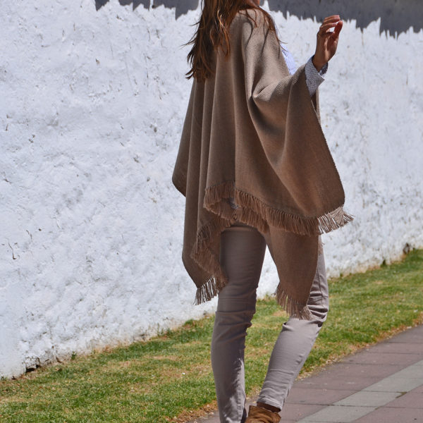 Ruana Baby Alpaca Vison