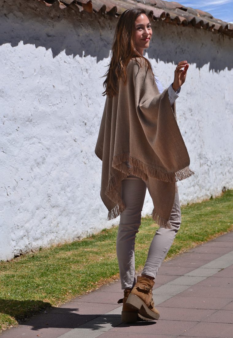 Ruana Baby Alpaca Vison