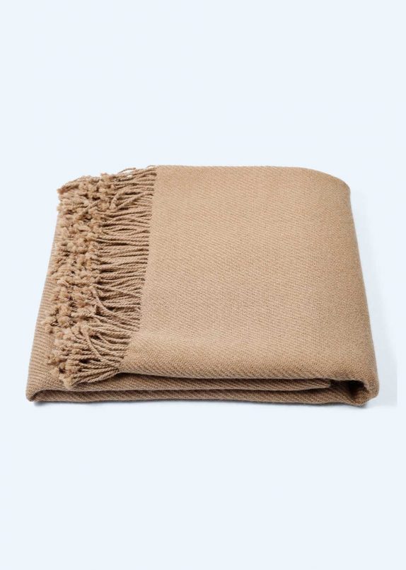 Manta/Piecera Baby Alpaca Camel
