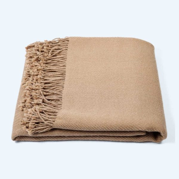 Manta/Piecera Baby Alpaca Camel