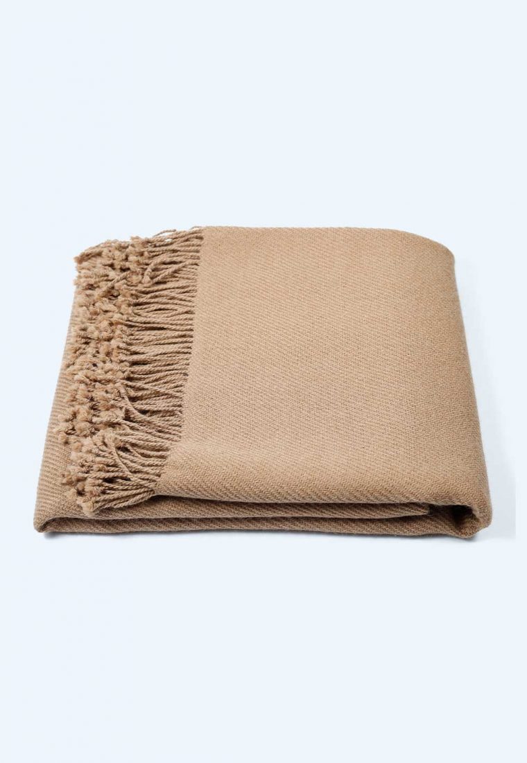 Manta/Piecera Baby Alpaca Camel