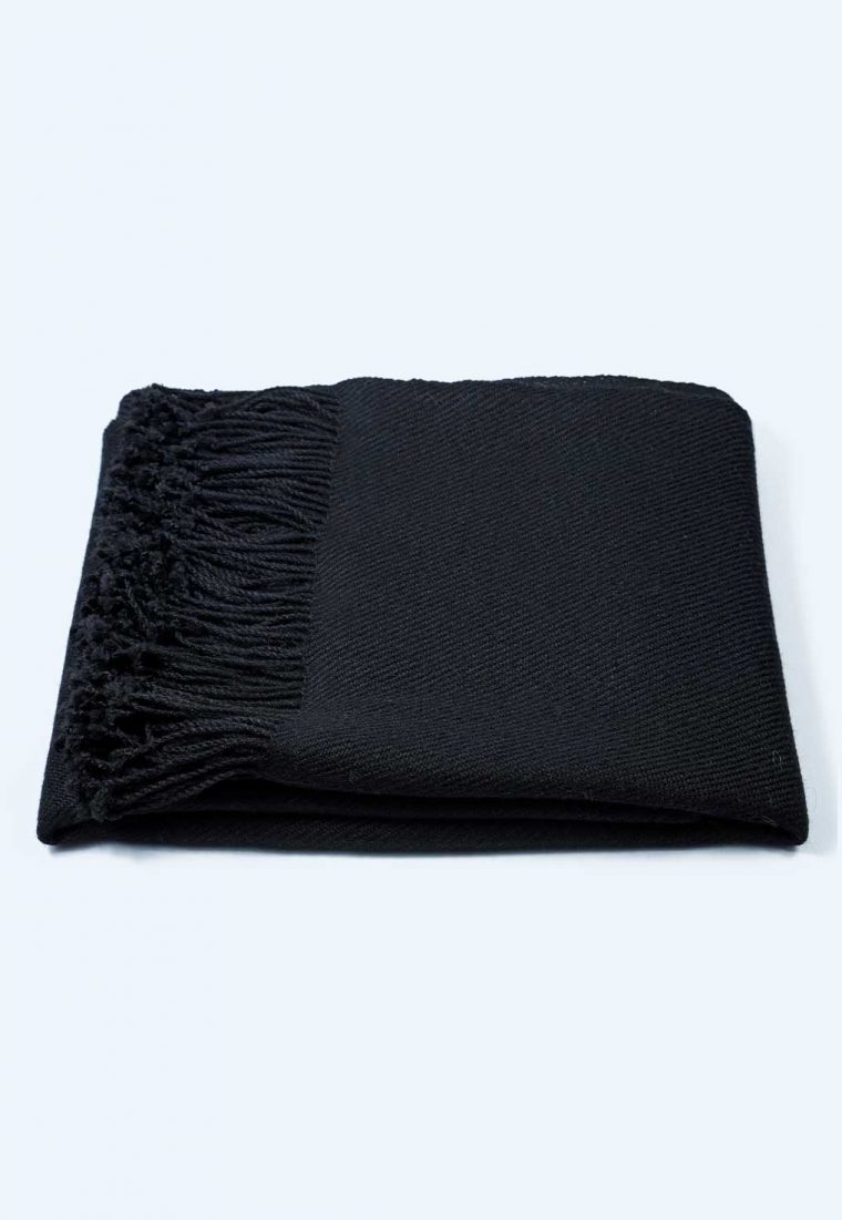 Manta/Piecera Baby Alpaca Negra