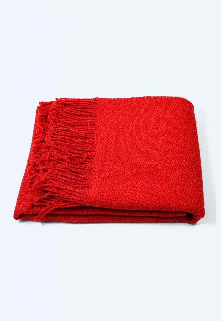 Manta/Piecera Baby Alpaca Roja