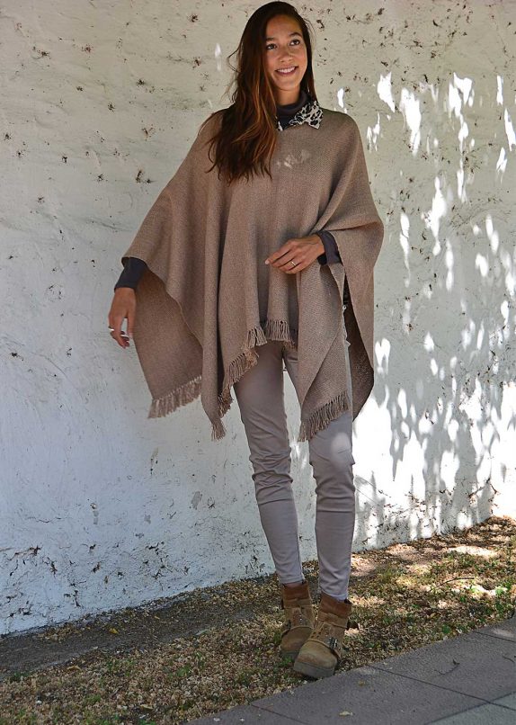 Poncho Baby Alpaca Vison