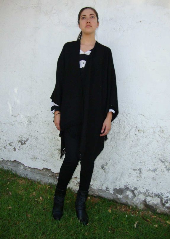 Ruana Baby Alpaca Negro