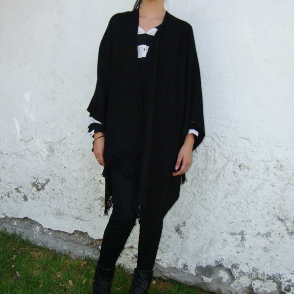 Ruana Baby Alpaca Negro