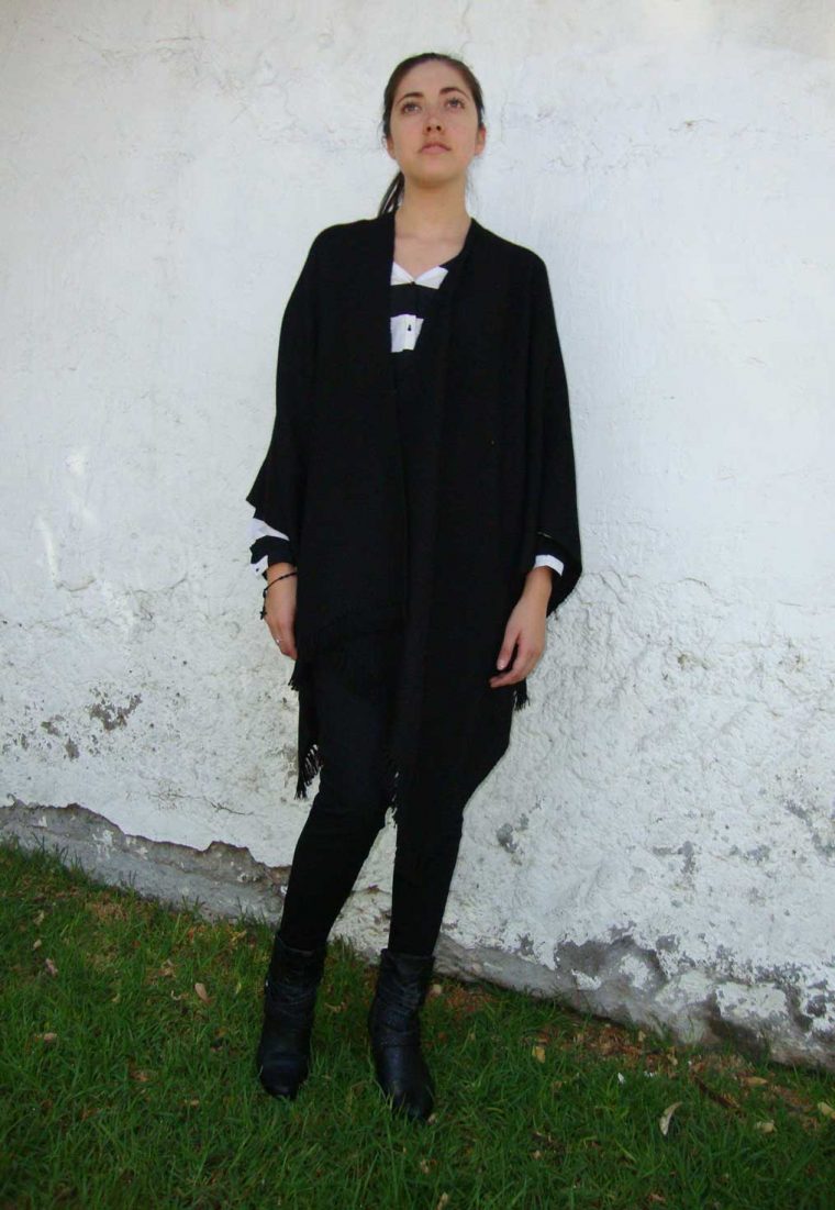 Ruana Baby Alpaca Negro