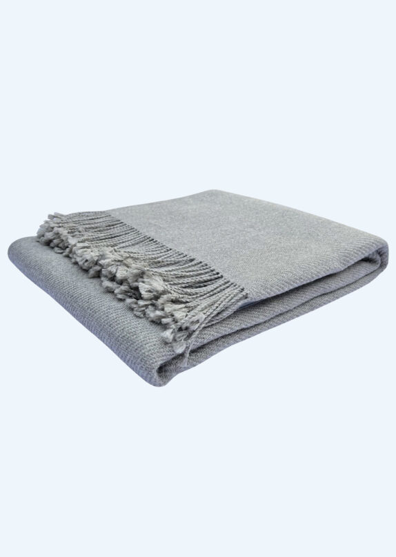 Manta/Piecera Baby Alpaca Gris Claro