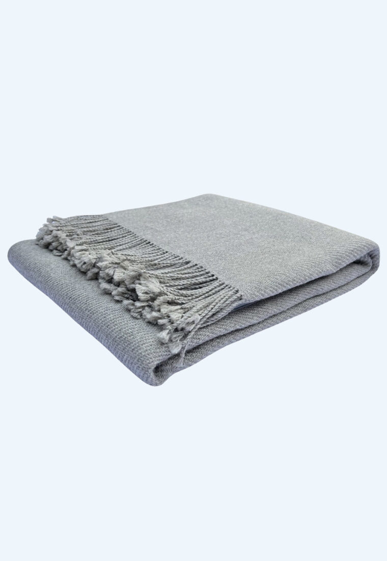 Manta/Piecera Baby Alpaca Gris Claro